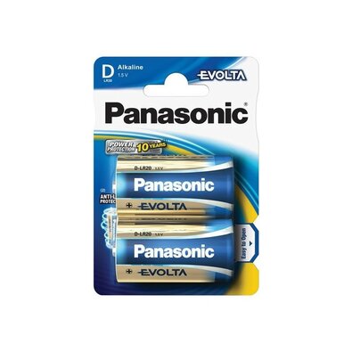 Set baterii Panasonic LR20EGE/2BP EVOLTA, 2 buc