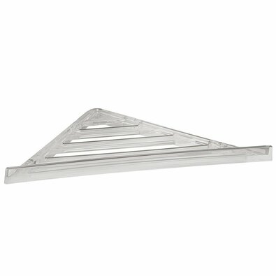 GEDY FL80 Eckablage für die Dusche, 23 x 3 x 23 cm, ABS/transparent