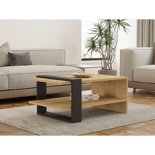 Konferenční stolek Yonca Anthracite and Sapphire Oak