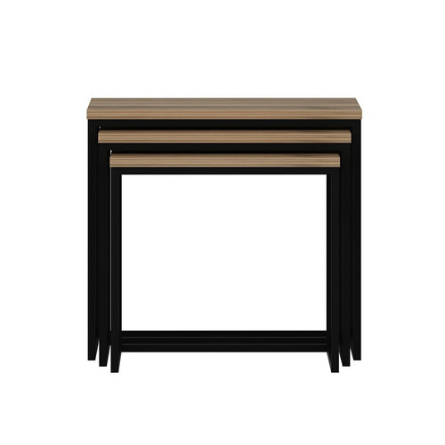Masă pliabilă Evia Walnut, 3 buc