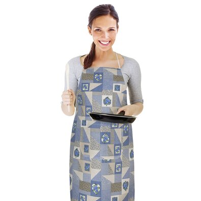 Bellatex Kuhinjski predpasnik EMA Patchwork modra,67 x 84 cm