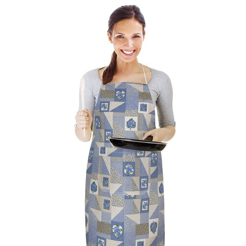 Bellatex Küchenschürze EMA Patchwork blau , 67 x 84 cm