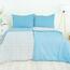 Stanex Крепова постільна білизна Квіточка-смужка синя, 140 x 220 см, 70 x 90 см