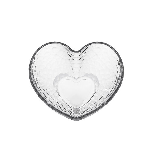 Altom Zestaw szklanych misek Heart, 9 cm, 6  szt.