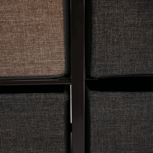 Comodă cu sertare din material textil HAZEL TIP 3,maro