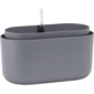 Jardinieră cu auto-irigare Plastia, gri,31 x 16 cm