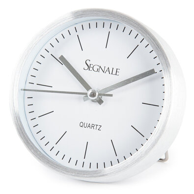 Ceas deșteptător Segnale, argintiu, 9 x 2,5 cm