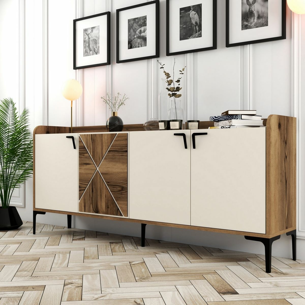 Skrinka Venedik Walnut and Cream