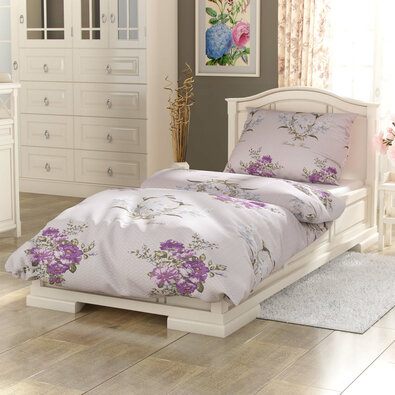 Kvalitex Bavlnené obliečky Provence Beatrice fialová, 140 x 220 cm, 70 x 90 cm