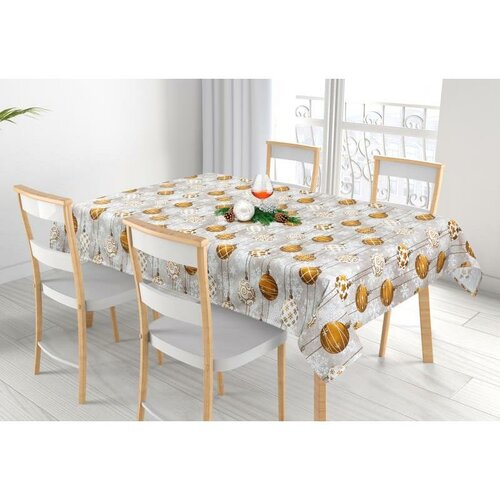 Bellatex Obrus Świąteczna bombki złoty, 120 x 140 cm