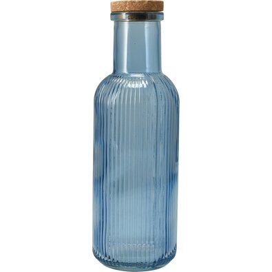 Trinkflasche mit Korken, Blau, 1 l