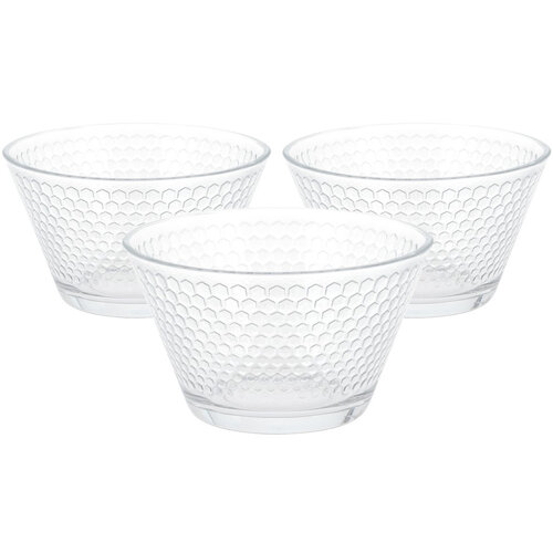 Set de 3 boluri din sticlă Honeypur,