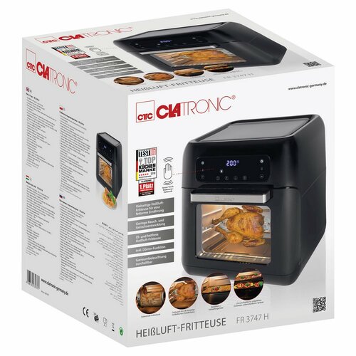 Clatronic FR 3747 H hőlégfúvós sütő, 11 l