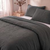 Kvalitex Muslin posteljnina temno siva, 140 x 200cm, 70 x 90 cm