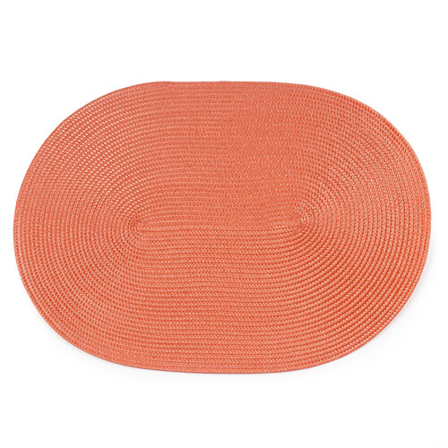 Suporturi farfurii Deco, ovale, portocaliu închis, 35 cm, set 4 buc.