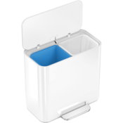 Simplehuman Mini pedálos szemetes szelektívhulladékgyűjtő 15 l, fehér