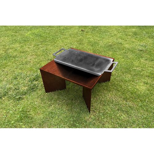 Placă pentru grătar pentru foc de grădină 62 x 30 x 3 cm, oțel CORGARDEN 1073