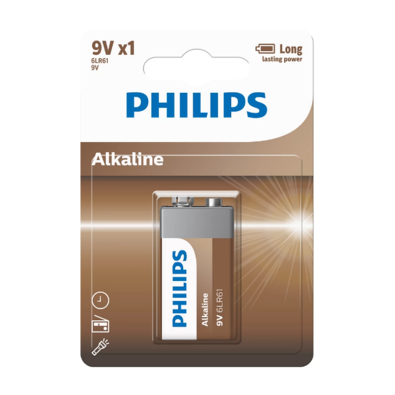 Philips akkumulátor 9 V Entry lúgos, 1 db