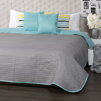 4Home Покривало для ліжка Doubleface бірюзовий/ сірий, 220 x 240 см, 2 шт. 40 x 40 см