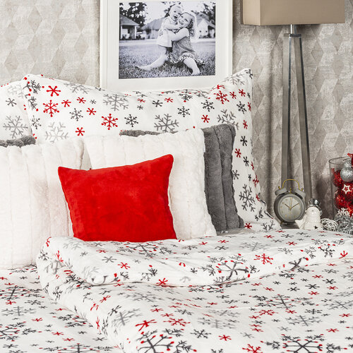 4Home Posteljnina iz mikroflanela Snowflakes, 140 x 200 cm, 70 x 90 cm