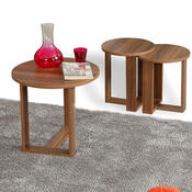 Odkládací stolek Mira Walnut, 3 ks
