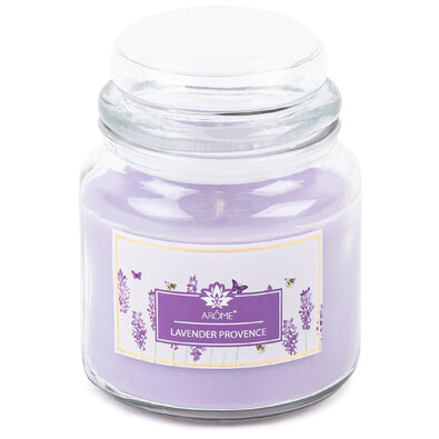 Arome Duża świeczka zapachowa w szkle Lavender Provence, 424 g