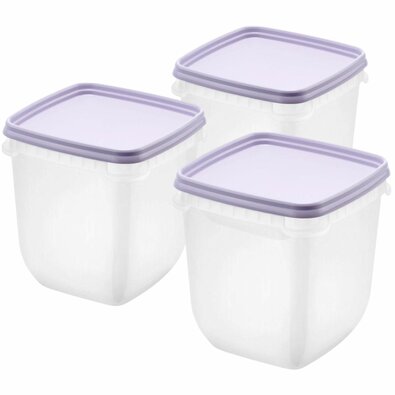 SmartStore Sada plastových dóz Freezer 3 ks, levanduľa, 1000 ml