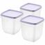 SmartStore Frischhaltedosen aus Kunststoff Freezer 3 Stück, Lavendel, 1000 ml