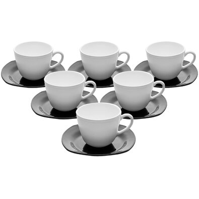 Bormioli Rocco 12dílná sada šálků s podšálkem Velvet