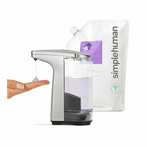 Simplehuman Brezdotični dozirnik za milo 237 ml,mat nikl