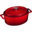 LAVA Metal Öntöttvas ovális edény, piros, 4,8 l,átmérő 29 cm