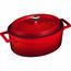 LAVA Metal Ovaler Gusseisen-Topf rot, 4,8 l, Durchmesser 29 cm