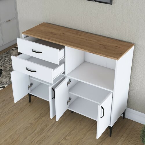 Skříň Jeby Walnut and White