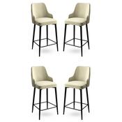 Set de scaune de bar Enox Cream, 4 buc.