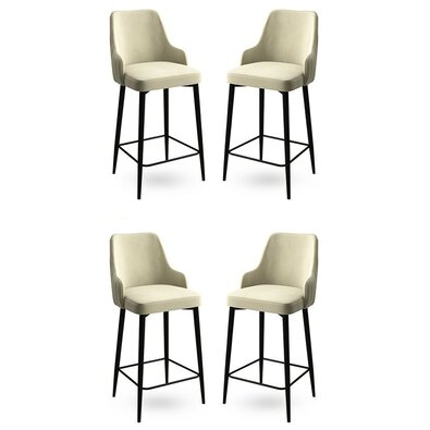 Set de scaune de bar Enox Cream, 4 buc.