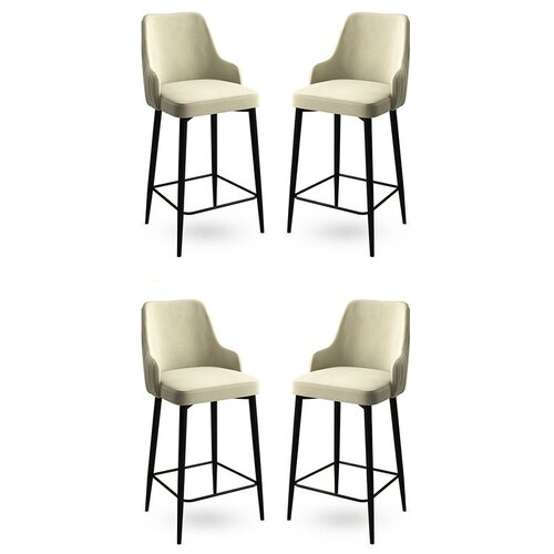 Barstuhl-Set Enox Cream, 4 Stück