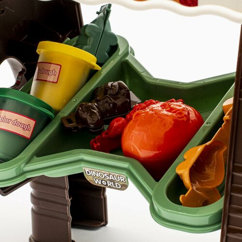 Baby Mix Stolik dziecięcy Świat dinozaurów, 58 x 66,5 x 24,5 cm