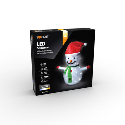 Solight LED sněhulák venkovní 40 LED, teplá bílá