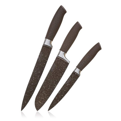 Banquet 3-dielna sada nožov s nepriľnavým povrchomPremium Dark Brown