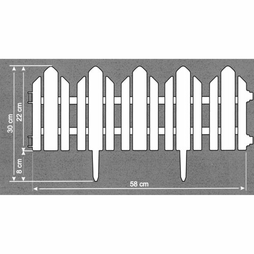 Płotek ogrodowy Home biały, 2,3 m