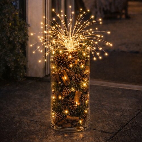Formbare LED-Beleuchtung „Starlight“, warmweiß, 8 Funktionen, 25 × 54 × 25 cm
