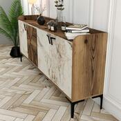 Skříňka Venedik Walnut and White Marble