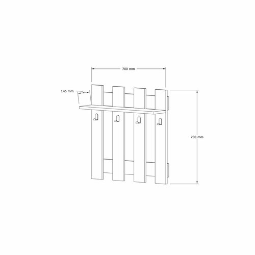 Wieszak ścienny Carina Sapphire