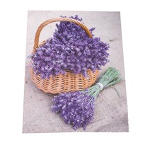Leinwand Bild Lavendel in einem Korb, 30 x 40 cmviolett,