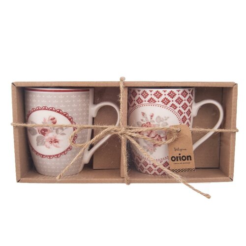 Orion Zestaw podarunkowy porcelanowych kubków Love Rose 350 ml, 2 szt.