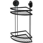 Bathroom Solutions Кутова полиця для ванної кімнати, 2 полиці, 25 x 18 x 37 см