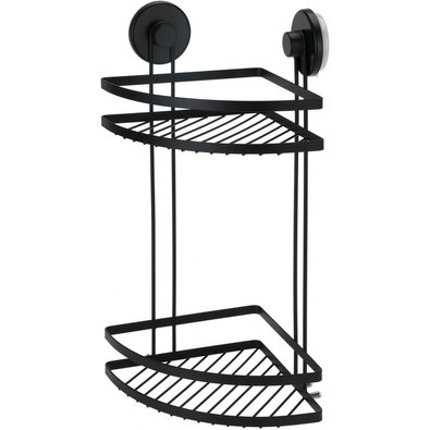 Bathroom Solutions Narożna półka łazienkowa 2 półki 25 x 18 x 37 cm