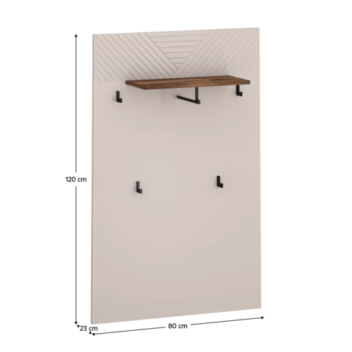 EYCO 80 panel na kabáty, kašmír/dub Castello