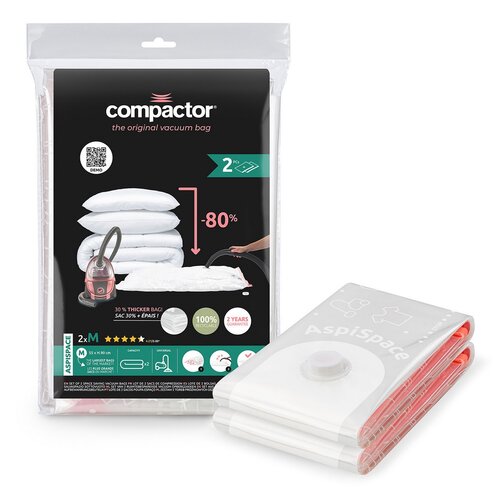 Compactor 2-delni set vakuumskih vrečk zashranjevanje Bag Aspispace M, 55 x 90 cm