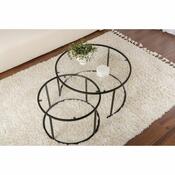 Set de măsuțe de cafea Aurum Black 80 cm, 2buc.